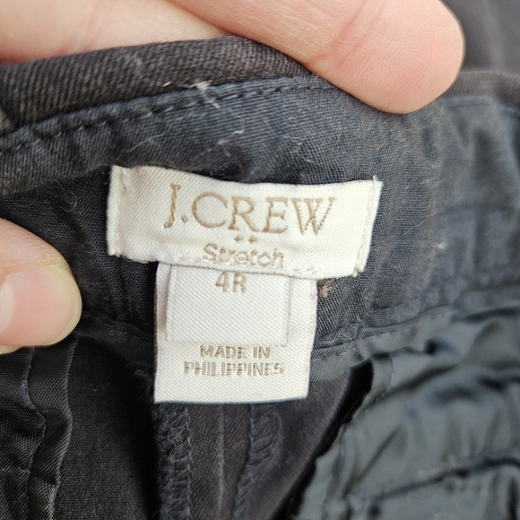 J. Crew black stretch career pants 28.5 in inseam mid rise size 4 - Picture 4 of 4